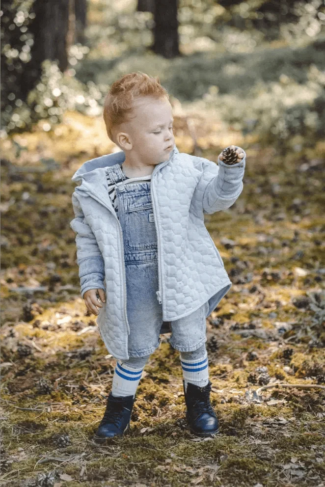 Steppjacke Kinder aus Baumwolle in Blau