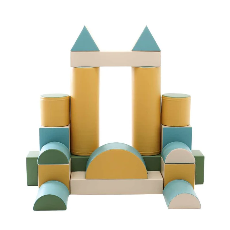 Softbausteine 19-teiliges Set Fortress, Türkis Pastell, ab 3 Jahren
